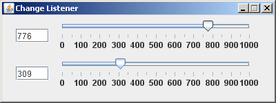 Sliders and Change Listener